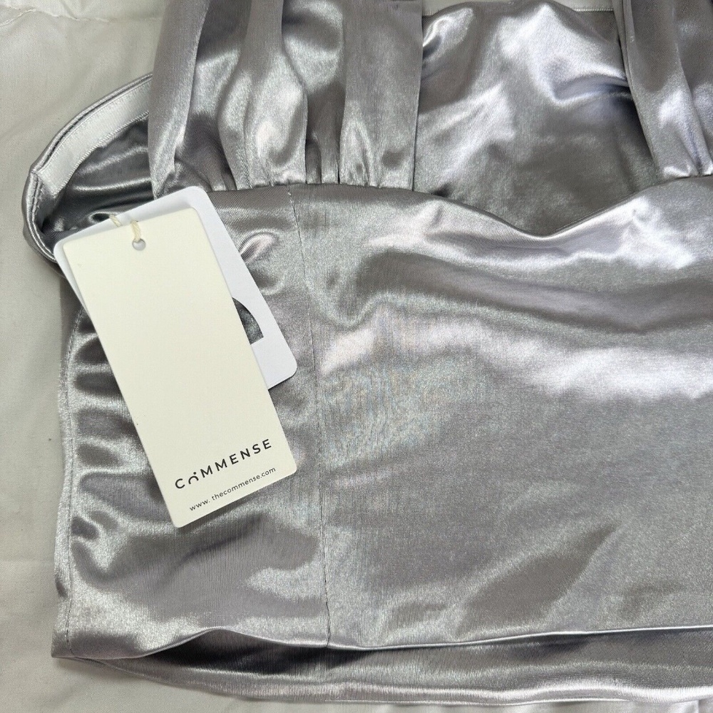 Commense Women's Solid Backless Crop Halter Top L… - image 7